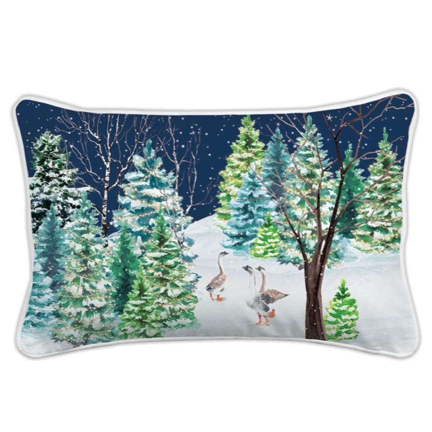 Christmas Snow Rectangular Pillow