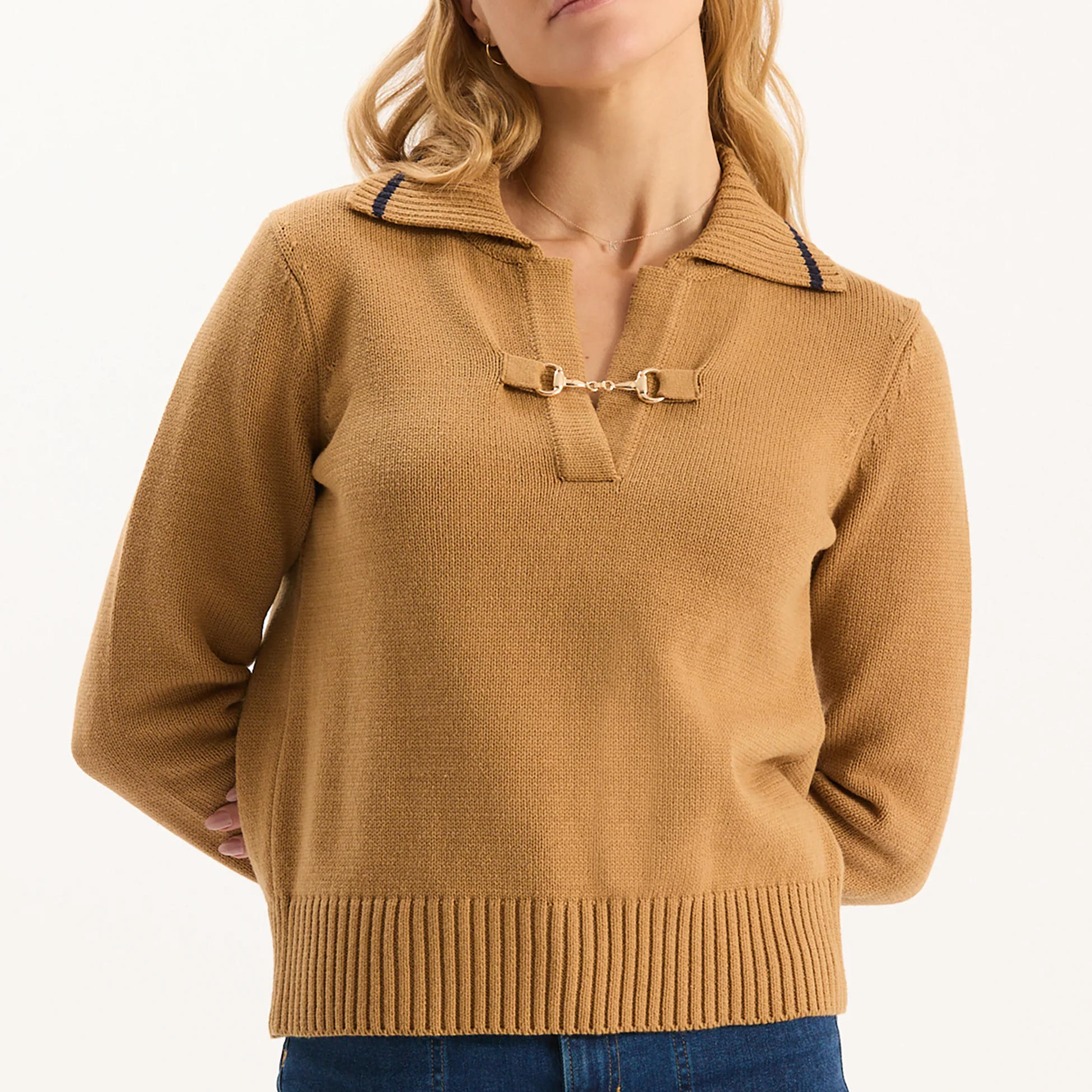 Tess Horsebit Pullover Sweater