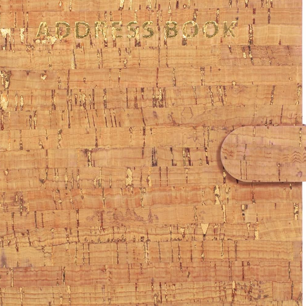 Cork Cover Address Book