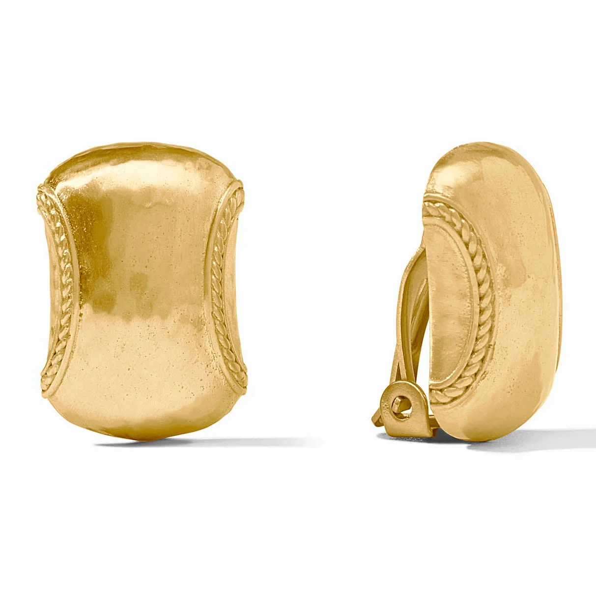 Cannes Gold Clip Earrings