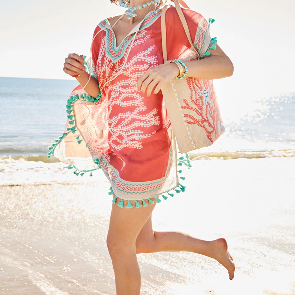 Beach Kaftan - Ogeechee Sea Life