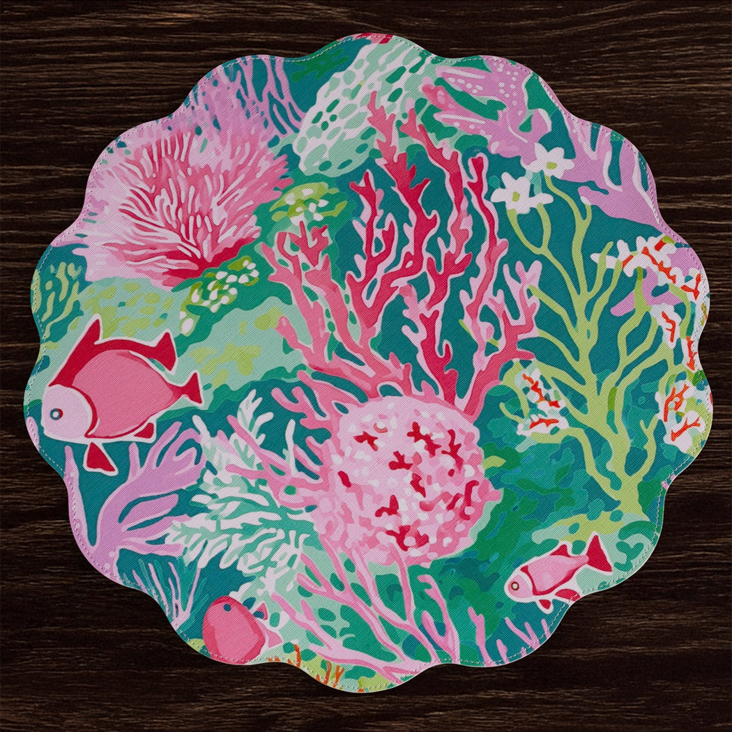 VIDA Coral Reef Reversible Placemats (set of 4)