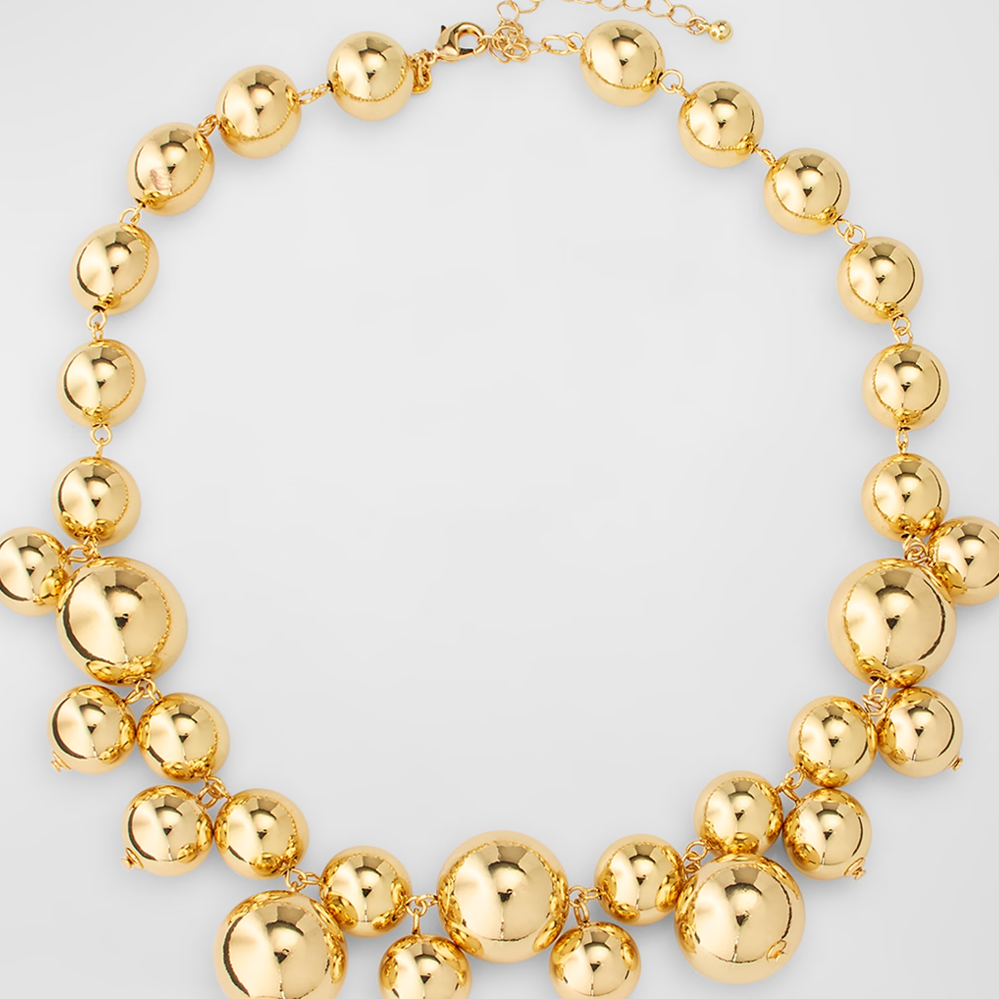 Polished Gold Round Beads Necklace