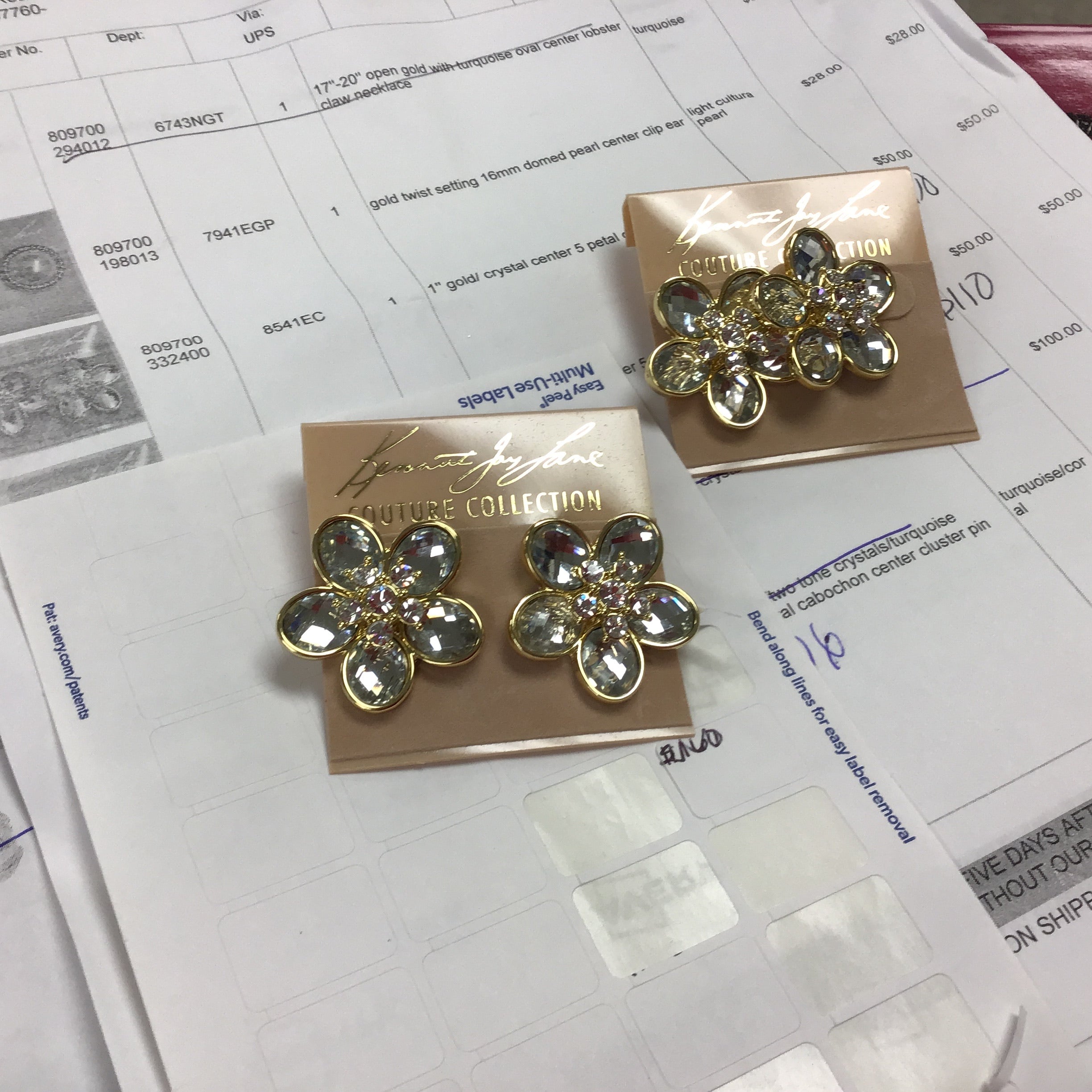 Crystal 5 Petal Earring