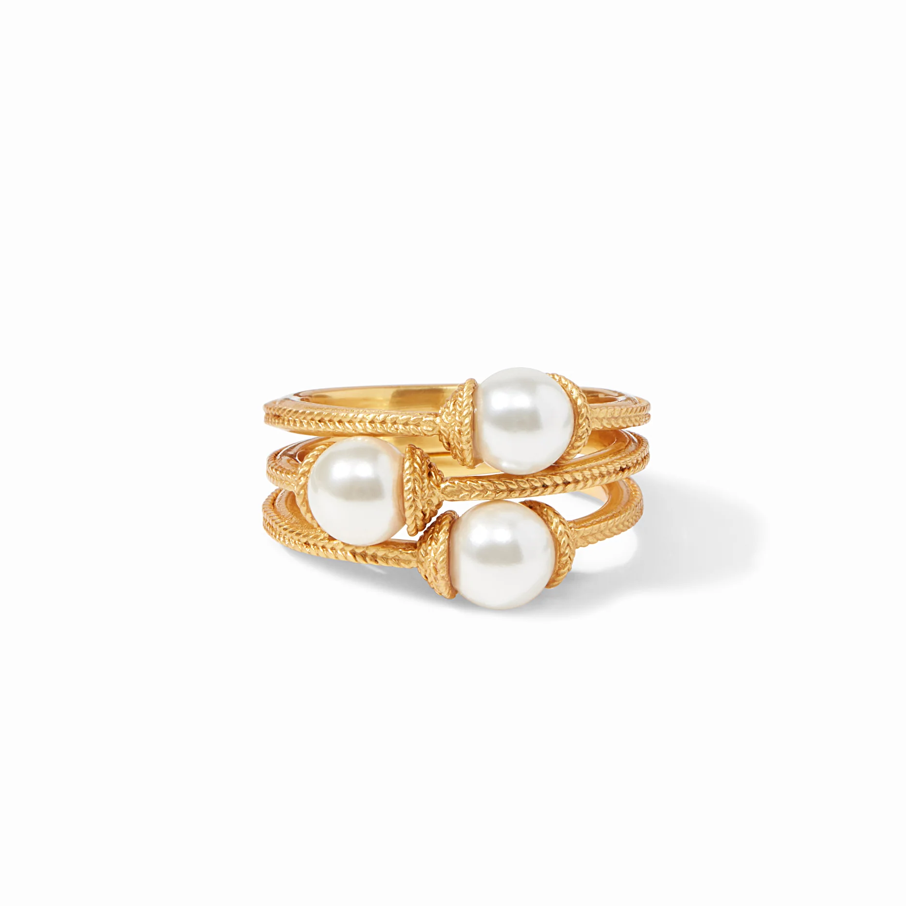 Calypso Trio Ring Set - Pearl
