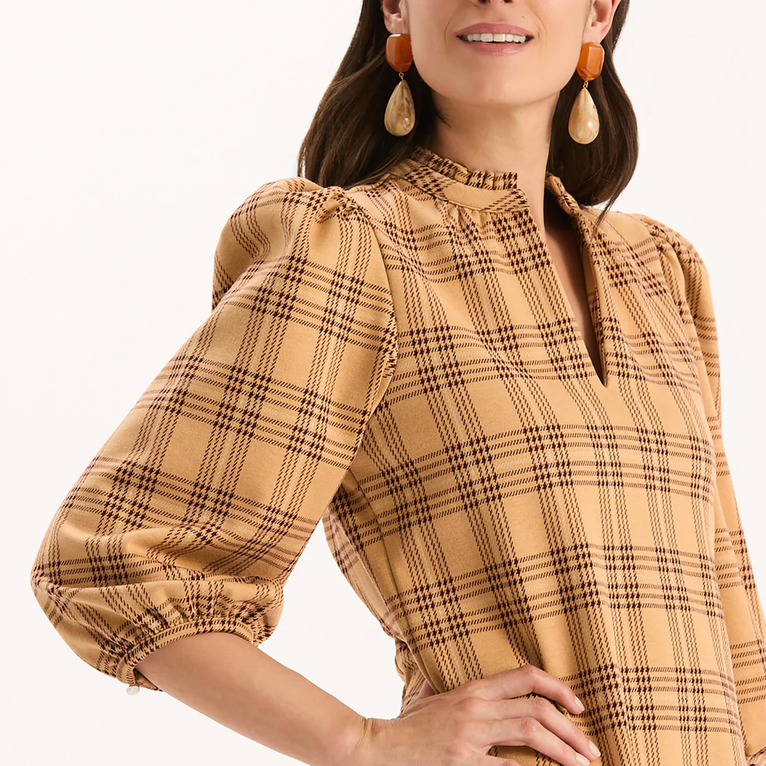 Sherri Knit Plaid Dress