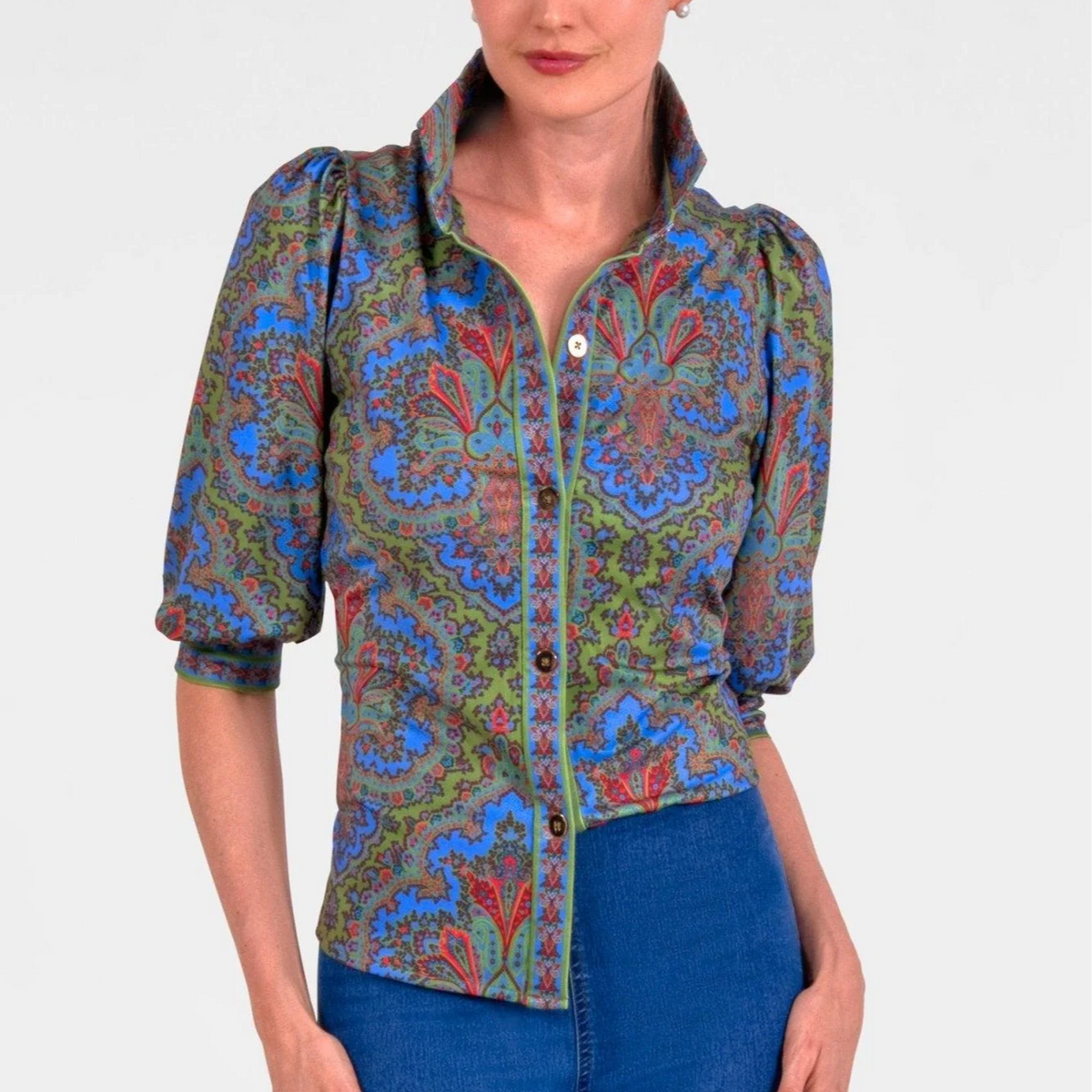 Puff Sleeve Top - Passion Paisley