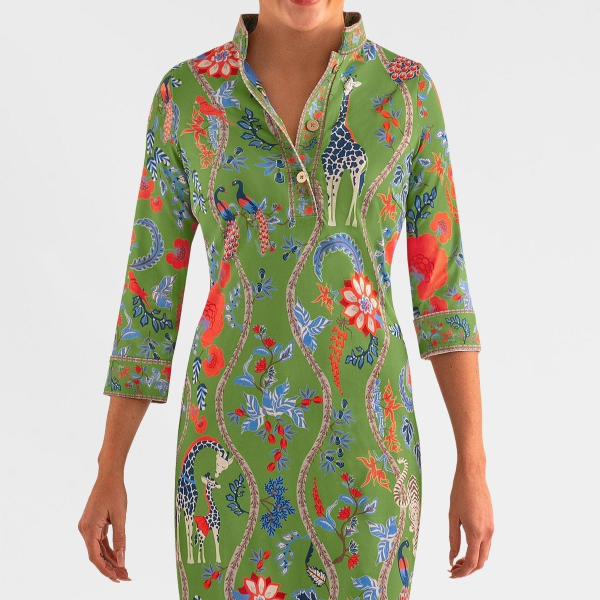 Mandarin Dress - Jungle Symphony