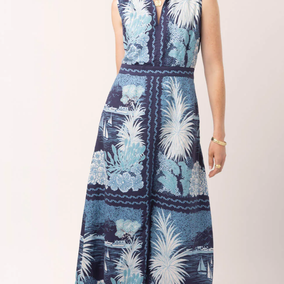 Marykate Midi Dress - Japonica Tile