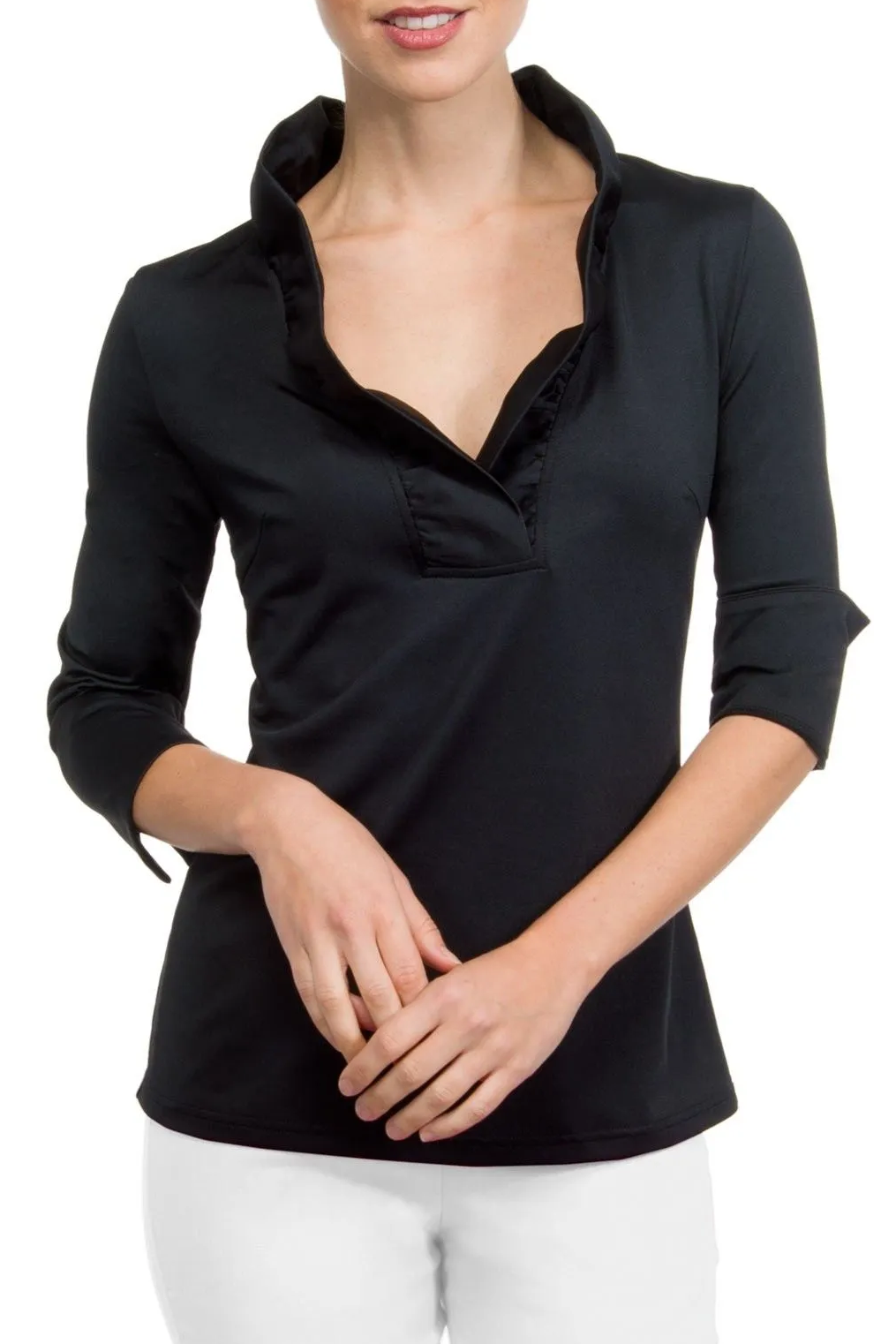 Jersey Ruffneck Top