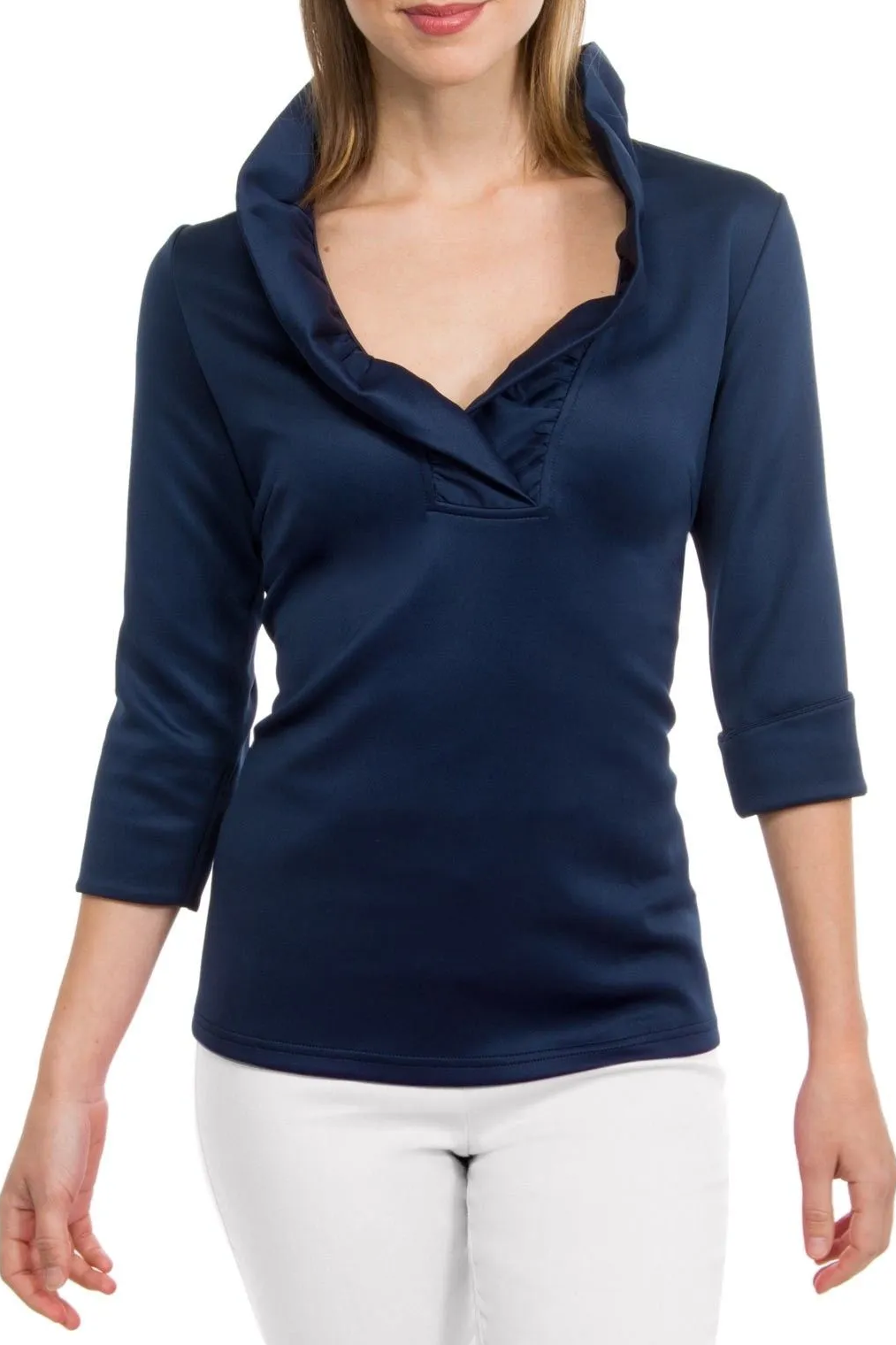 Jersey Ruffneck Top