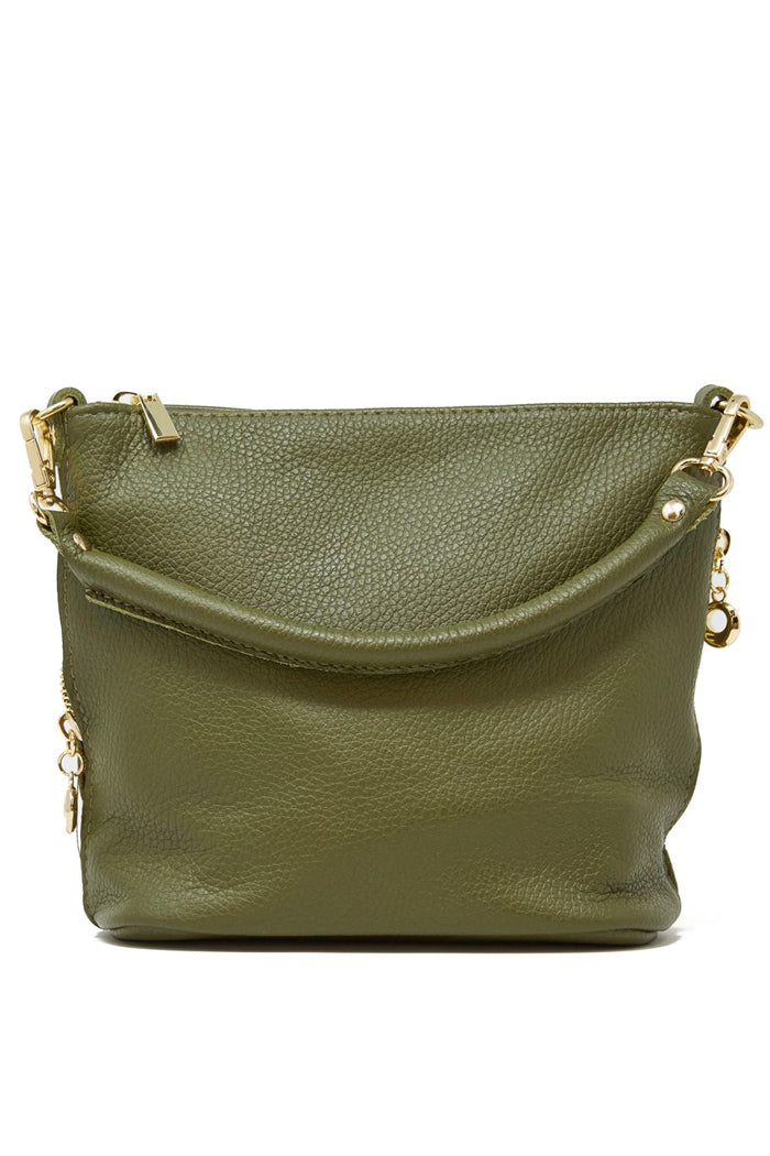 Mid Size Leather Handbag/Crossbody