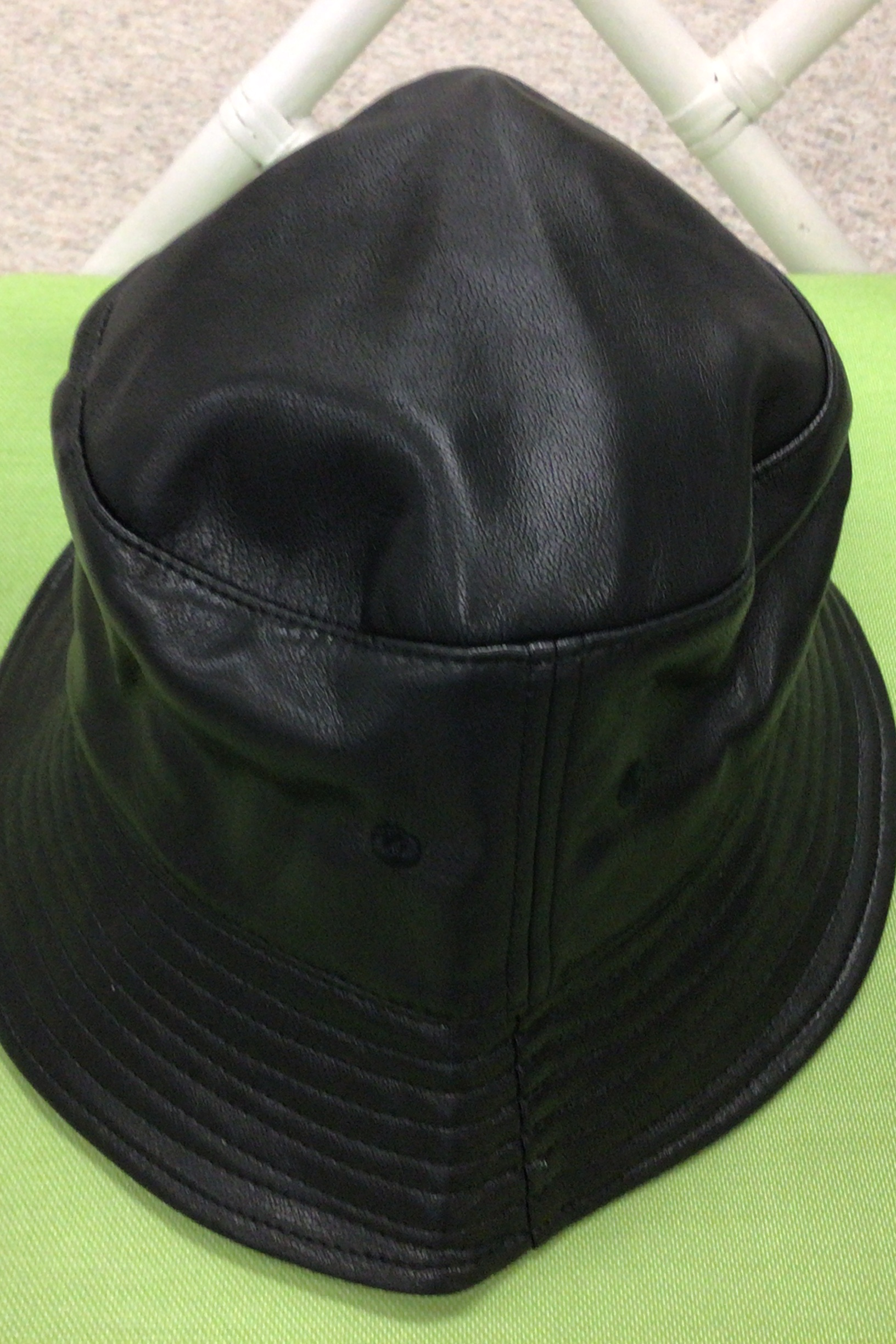 Quilted Vegan Leather Bucket Hat