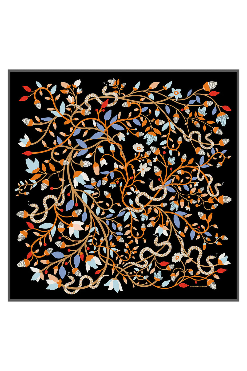 Double Sided Silk Scarf 25” x 25”