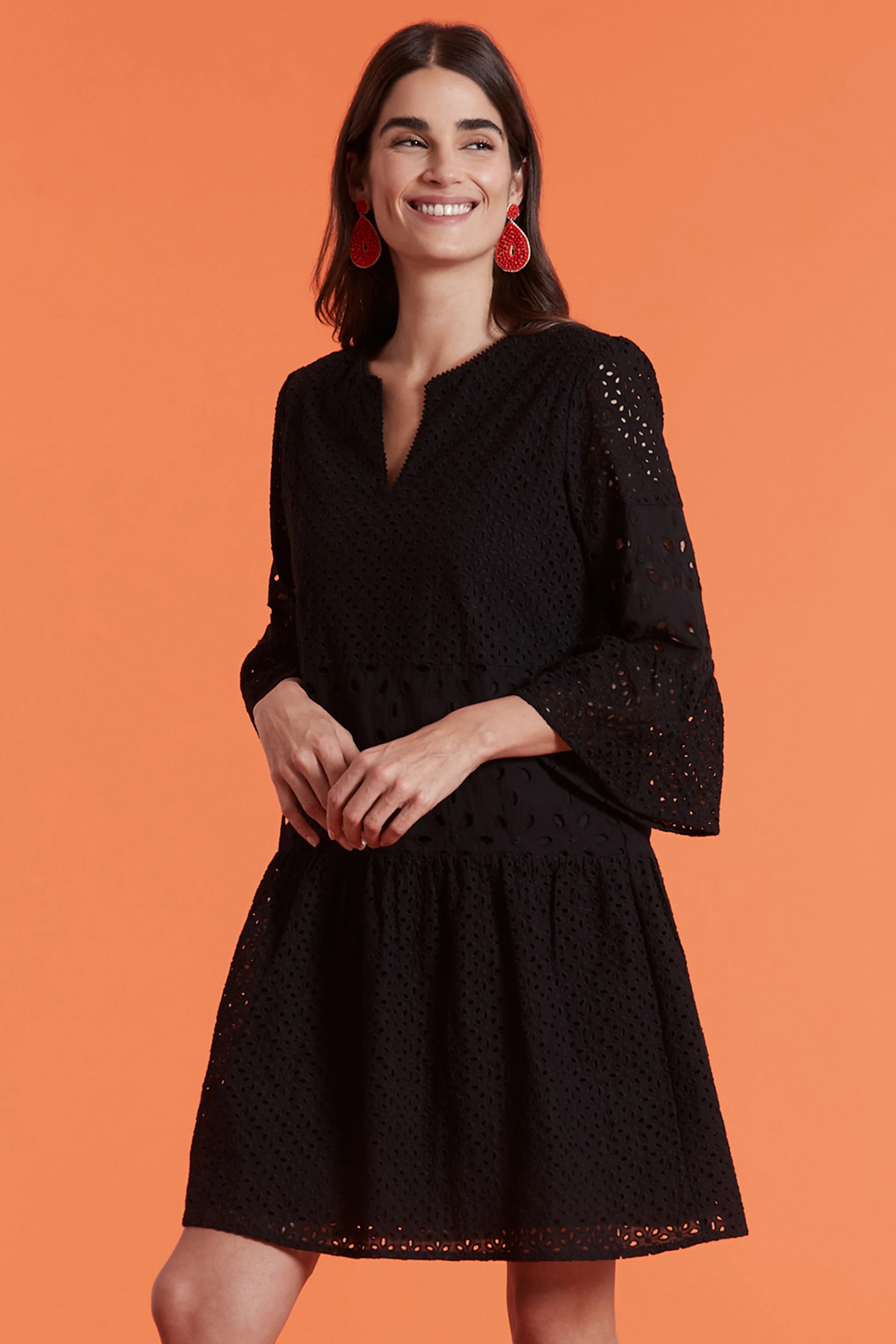 Ingrid Eyelet Skimmer Dress