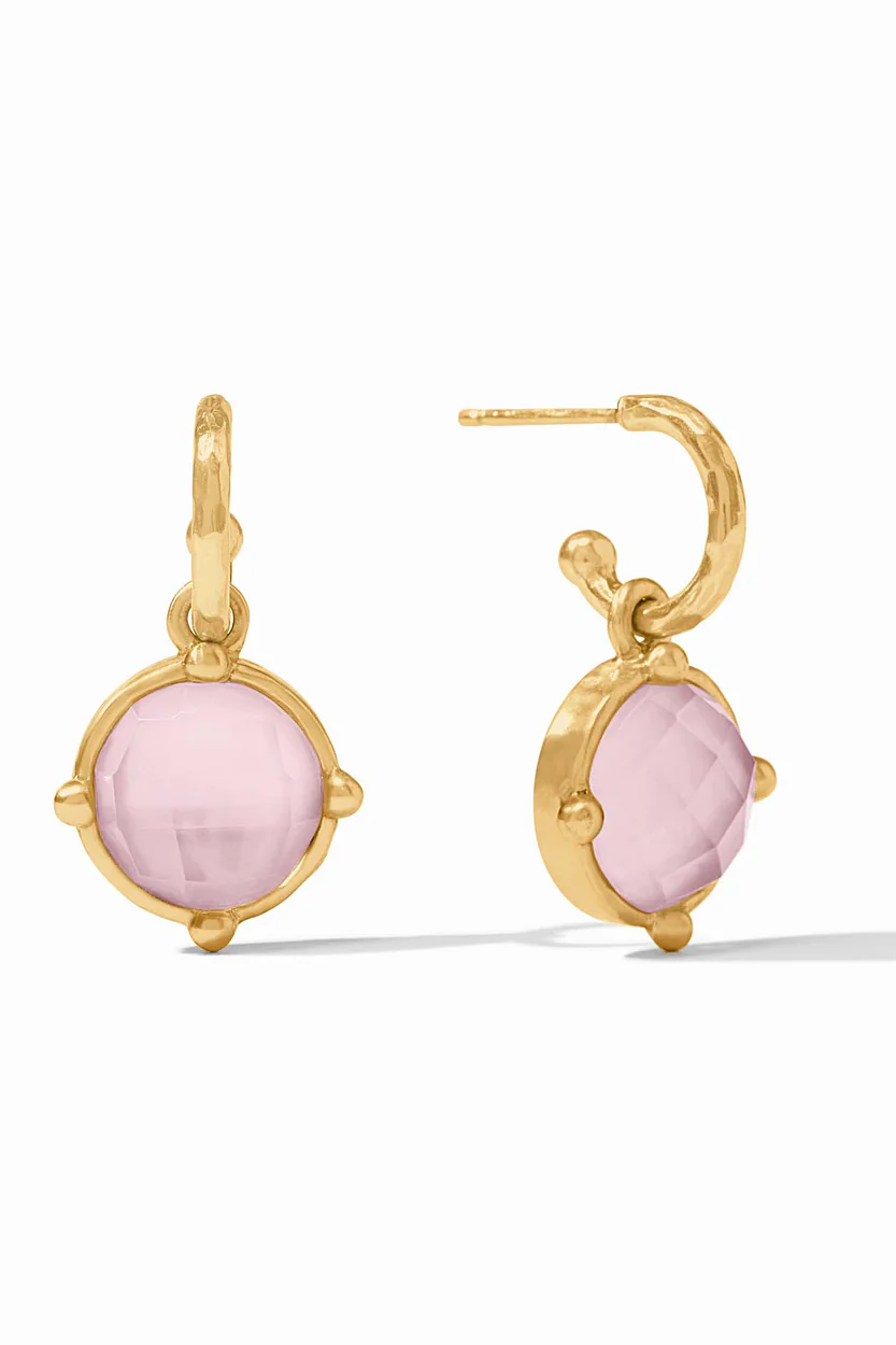 Honeybee Hoop and Charm Earrings - Pierced - Reversible