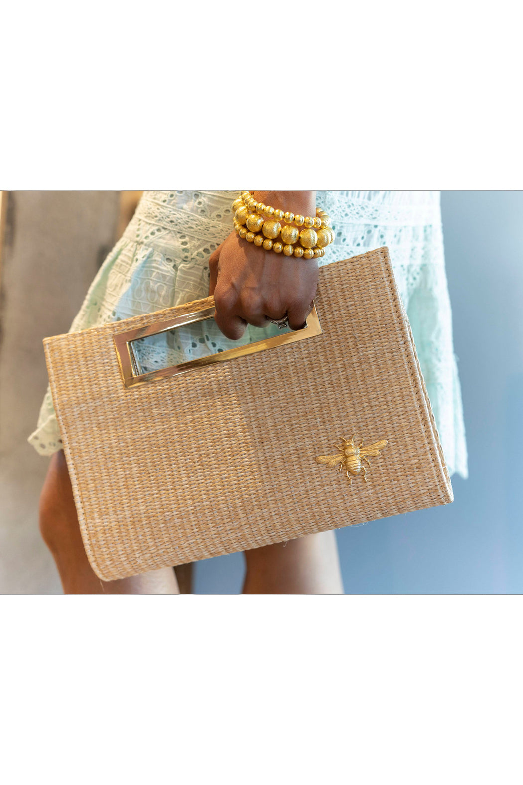 Chloe Straw Clutch