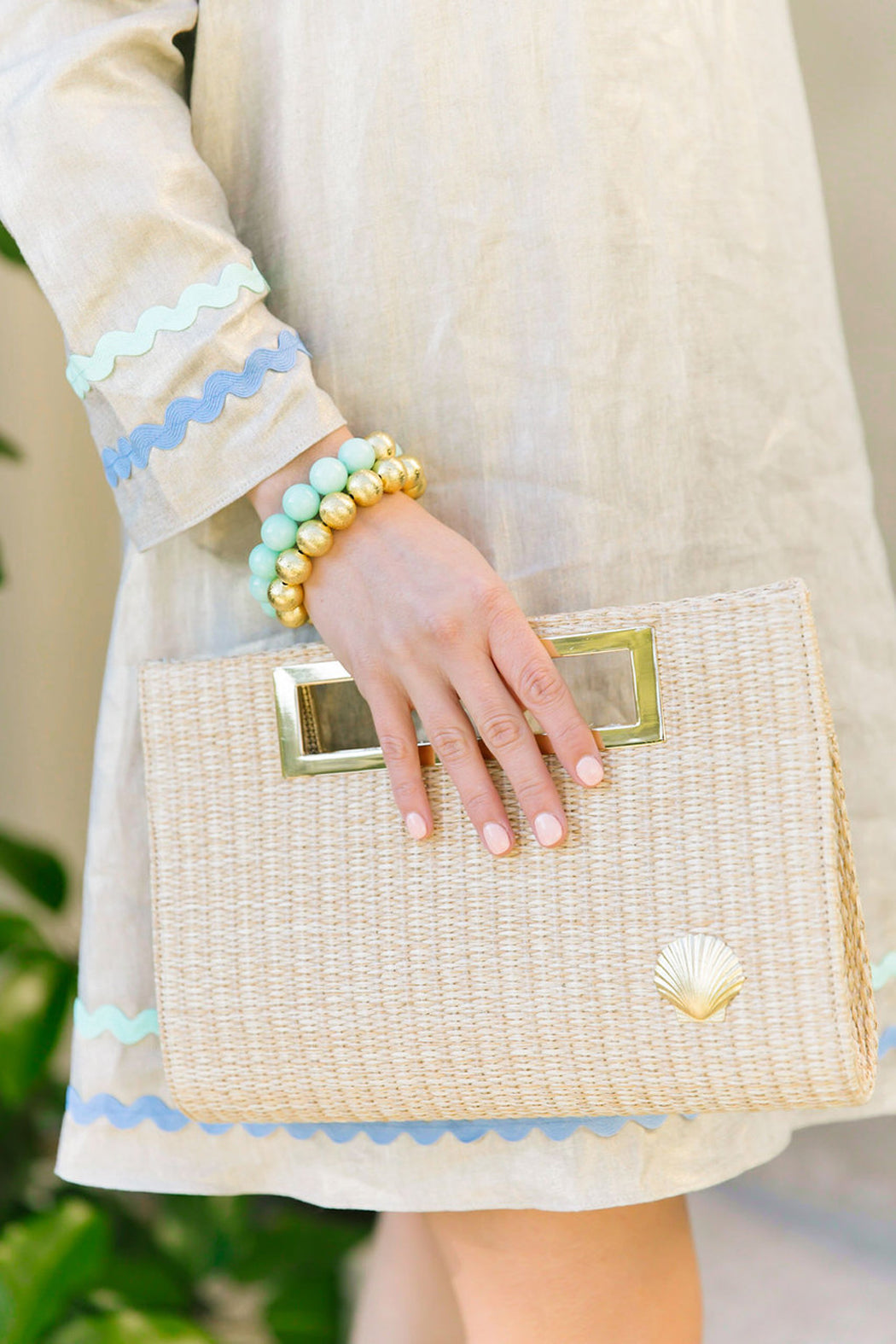 Chloe Straw Clutch
