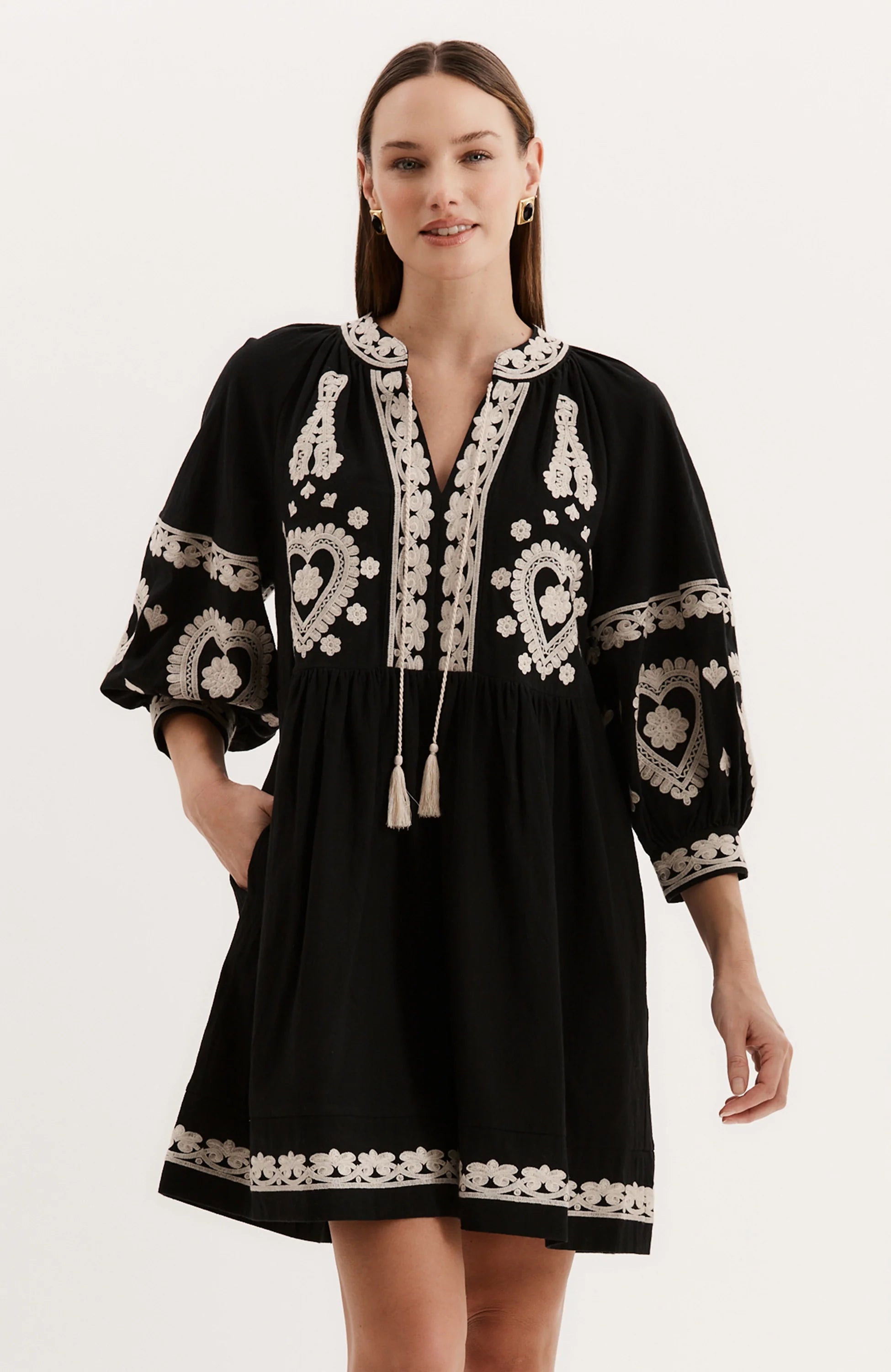 Carmen Embroidered Dress