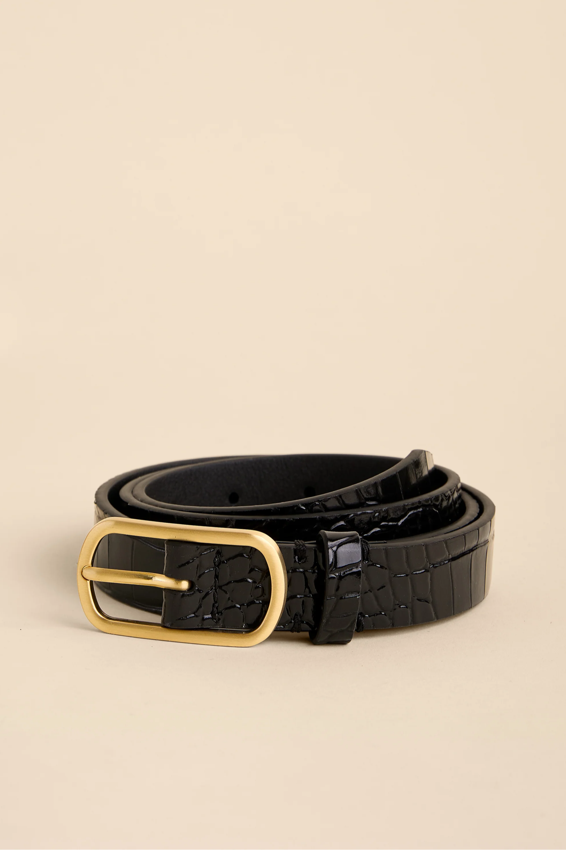 Siren Thin Croc Belt
