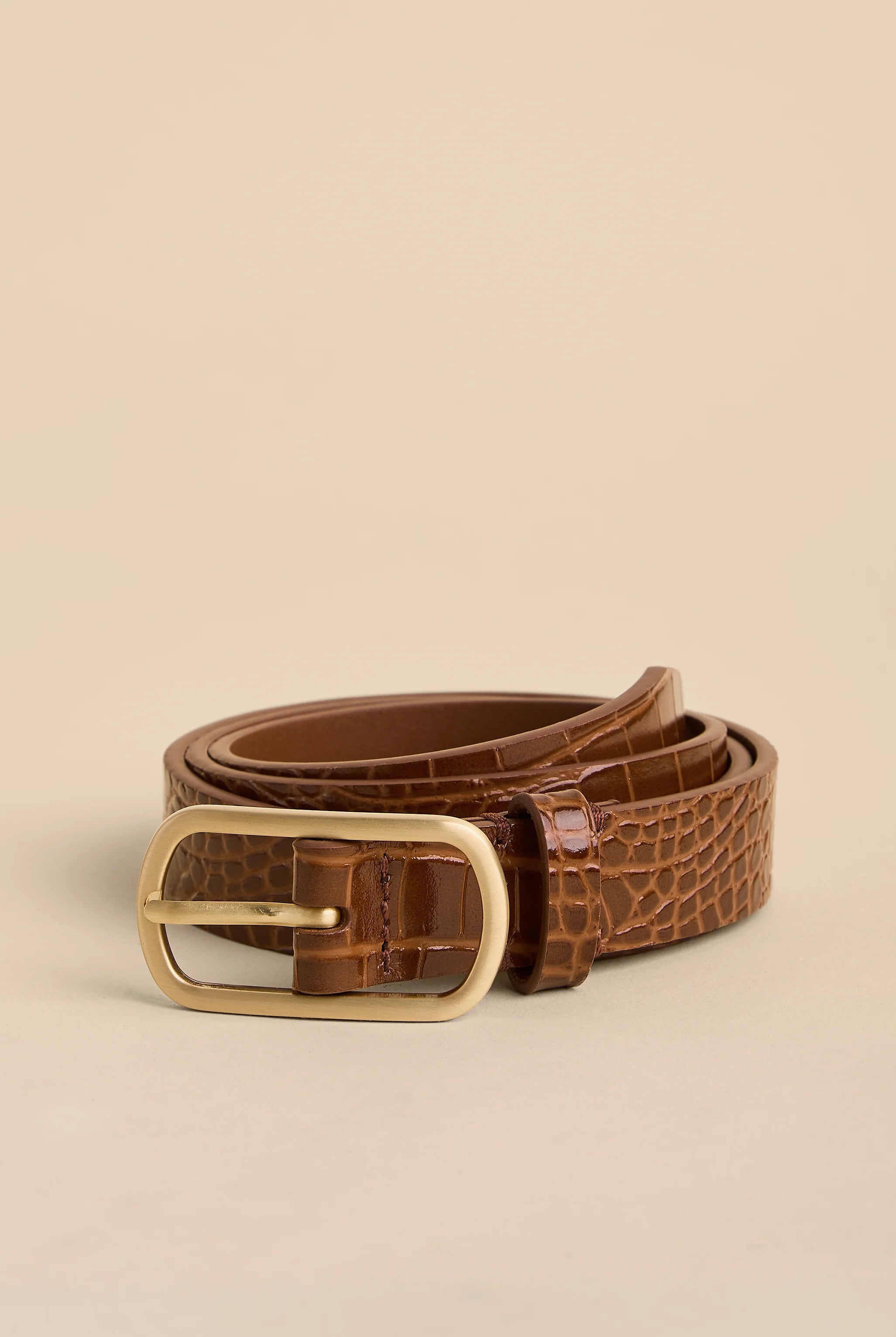 Siren Thin Croc Belt