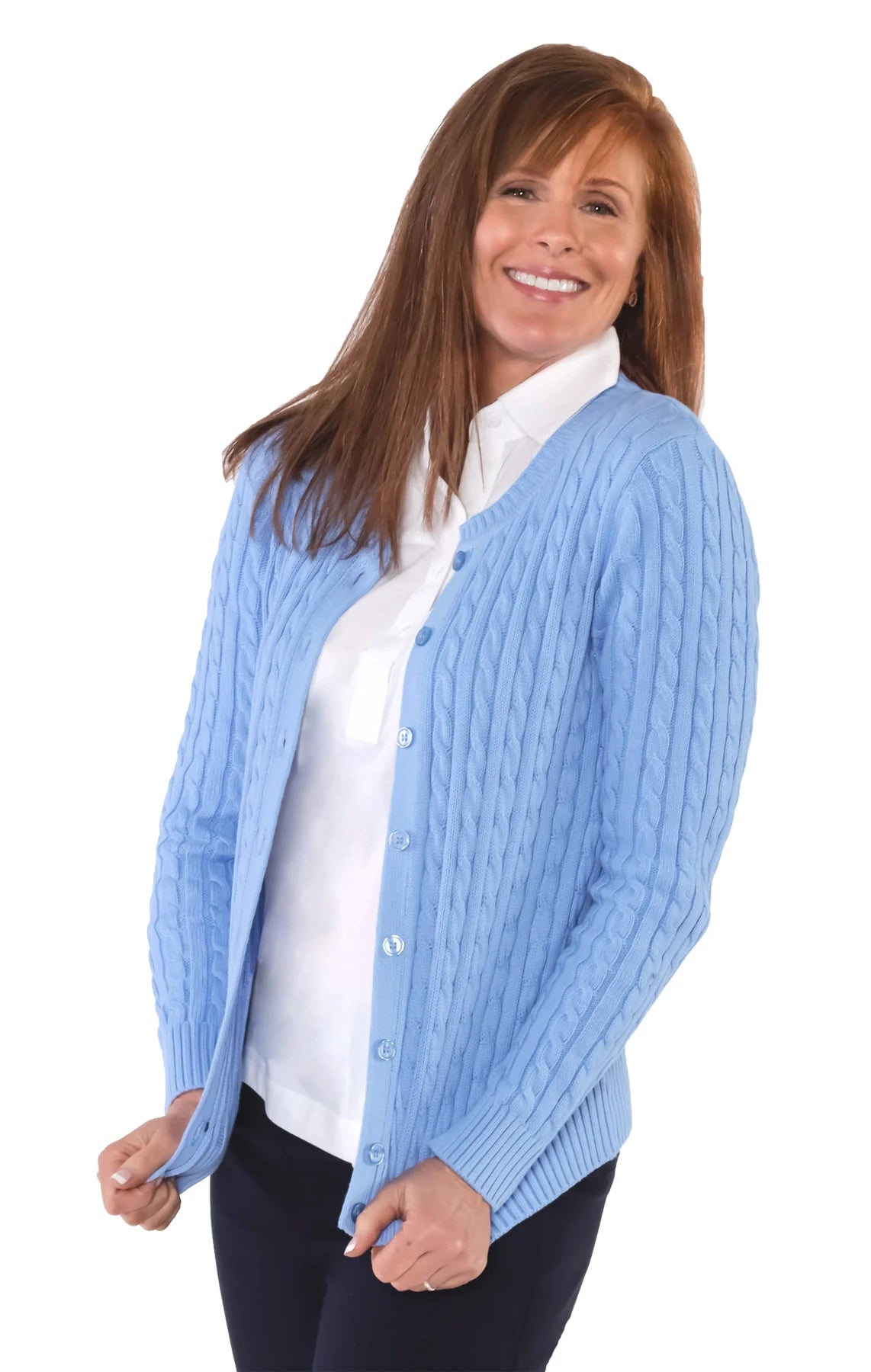 Cotton Cable Knit Cardigan