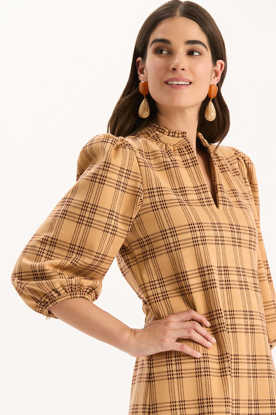 Sherri Knit Plaid Dress